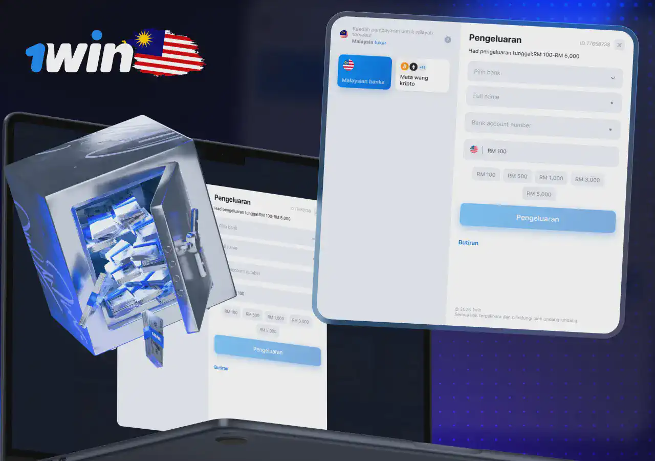 Bagaimana untuk mengeluarkan wang dari 1win