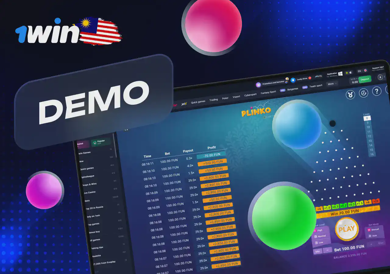 1win Plinko dalam talian